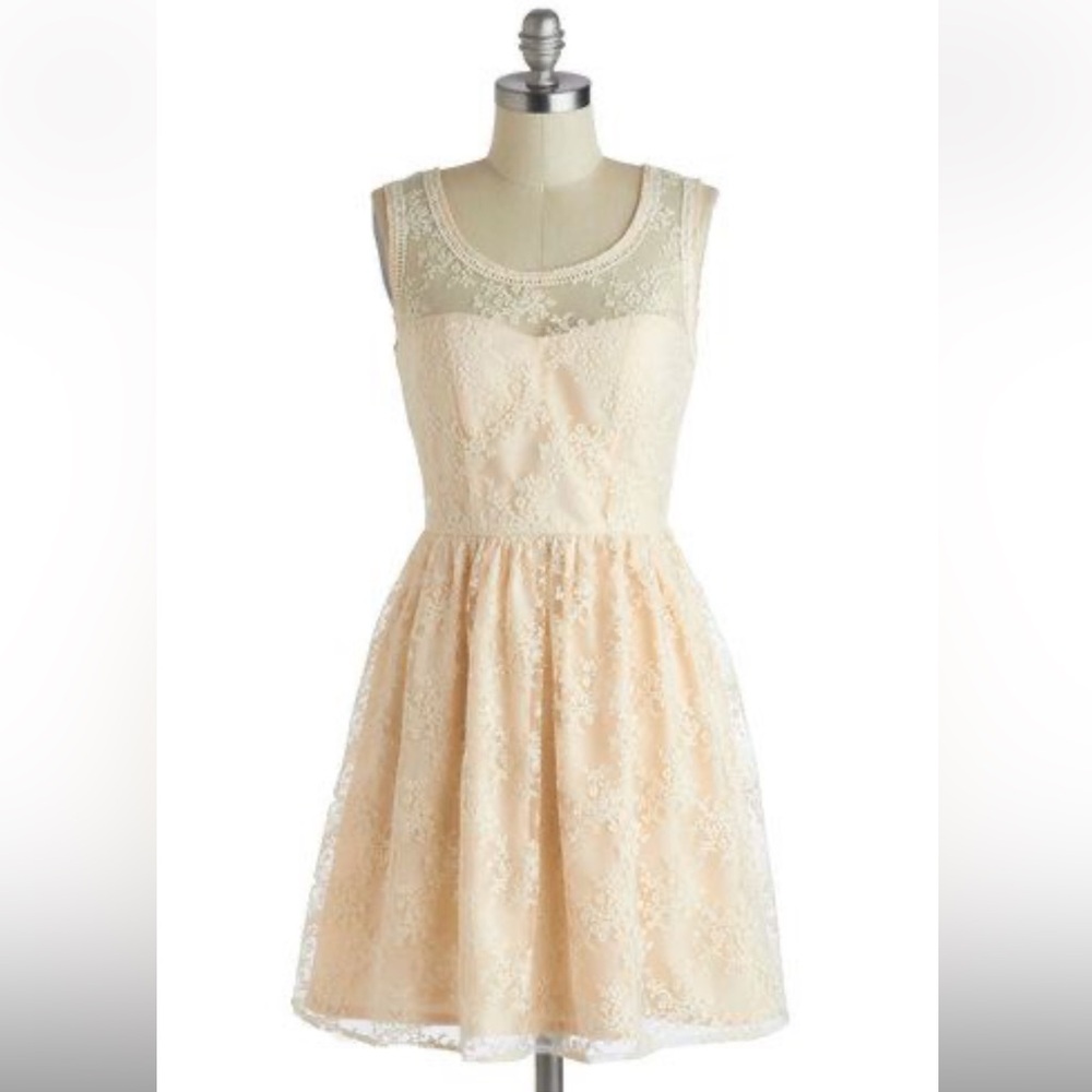 ModCloth Lilly of the Valley Embroidered Lace Dress